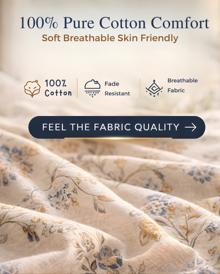 Premium Cotton Bedsheets Crafted for Elegant Bedrooms Luxury Starts at 1899 (2)